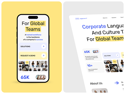Design Concept for English and Soft Skills Training Company branding corporate page landing page ui ui design uiux design ux ux design web design web page webdesign website