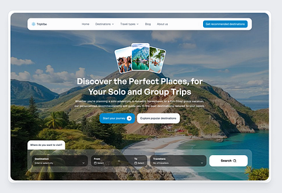 Travel Recommendation Platform landingpage productdesign travel travelplatform trip ui uidesign uiux userinterface ux webdesign website