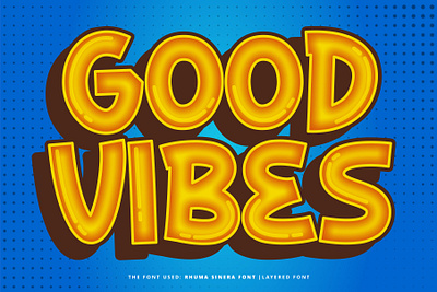 Good Vibes Poster branding font font layered logo logotype poster text effect typeface typography