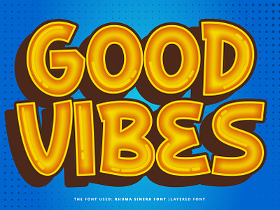 Good Vibes Poster branding font font layered logo logotype poster text effect typeface typography