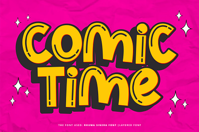 Comic Time Poster branding cartoon comic film font illustration logo poster title typeface typography