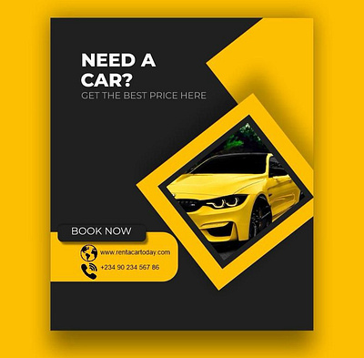 CAR RENTAL POSTER branding design figma graphic design illustration photoshop ui ux