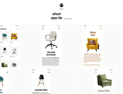 ohun ọṣọ-ile design furniture minimalistic ui uidesign