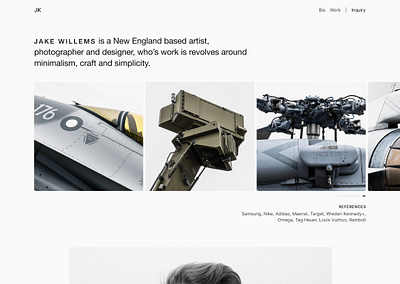 Portfolio website concept black and white bw clean website minimal portfolio ui web design webdesign website