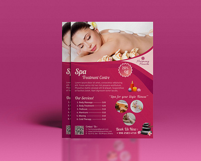 Spa Centre Flyer Design beauty care beauty treatment body care body massage health spa manicure pedicure skin care skin therapy spa spa centrre spa flyer spa flyer design spa treatment