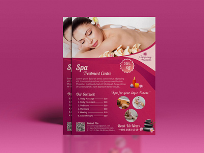 Spa Centre Flyer Design beauty care beauty treatment body care body massage health spa manicure pedicure skin care skin therapy spa spa centrre spa flyer spa flyer design spa treatment