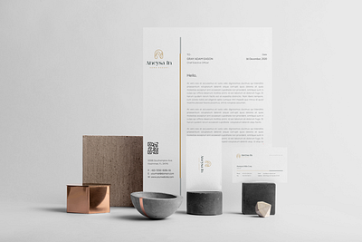 Monogram Ai, On Stationery Mockup ailogo branding graphic design logo monogram