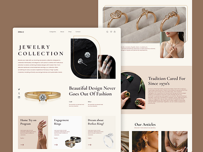 Jewelry E-commerce website commerce jewelery jewelery ecommerce jewellery landing ui uiux ux web design website website design