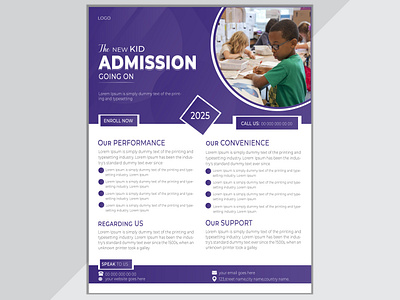 Professional Admission Flyer Design Template a4 admission admission flyer admission leaflet business class creative design flyer flyer template graphic designer leaflet marketing print professional professional flyer school student template vector