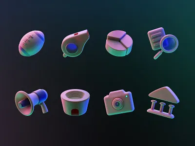 Outlier: 3D icons 3d 3d icon blender brand c4d design graphic design icon icon design icon pack icon set iconography icons iconset interface icon modern neon outlier render ui