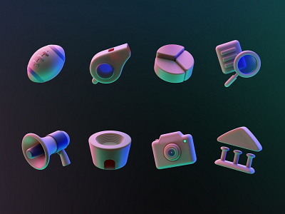 Outlier: 3D icons 3d 3d icon blender brand branding c4d design graphic design icon icon design icon pack icon set iconography icons iconset interface icon modern neon render ui