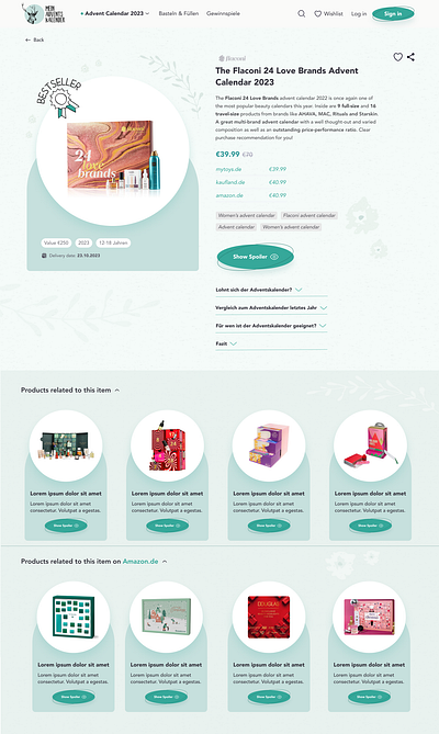 Product page (redesign) branding graphic design ui