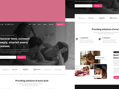 Dating app landing pge design branding couple dating design graphic design landing page landing page deisign lnding page love matchfinding romance ui ui design uiux website design