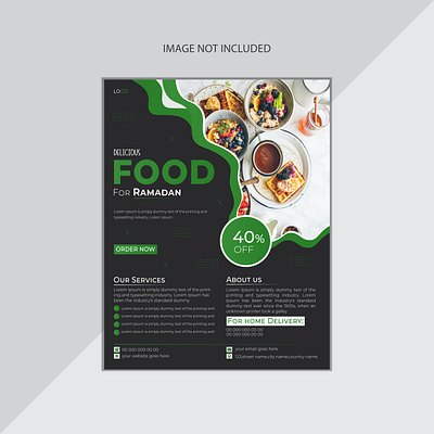 Food or Restaurant Flyer Design Template a4 brand branding business design flyer design flyer template food food flyer food poster graphic designer leaflet marketing poster print restaurant restaurant flyer restaurant leaflet template vector