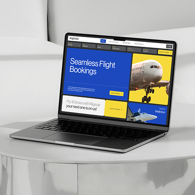 Clean and intuitive flight booking interface - Riginair bento grid branding graphic design product design ui