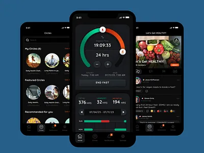 Fasting / Health app design app fasting health health tracker mobile wellness