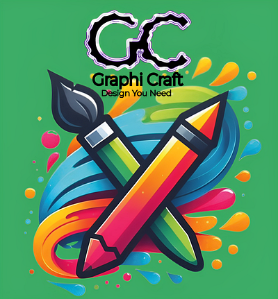 Graphi Craft Logo adobeillustrator animation branding colourful creative design graphic design graphicdesigner illustration logo marketing portfolio post socialmedia typography ui