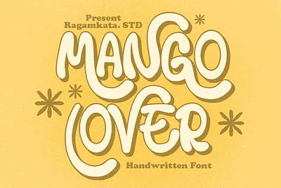 Mango Lover - Handwritten Font childish font childsih font fonts groovy groovy font hanwritten retro retro font sans serif swash font typeface vintage font