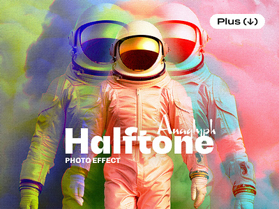 Halftone Anaglyph Glitch Photo Effect 90s anaglyph crt cyber dots download effect glitch glitches hafltones halftone matrix photo photoshop pixelbuddha psd retro template tv vhs