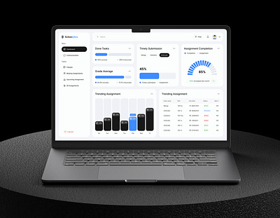 Assignment Completion Dashboard assignment analysis assignment metrics assignment status assuagement completion dashboard design performance analytics progress reports saas saas dashboard submission task completion rates task management task overview trending ui