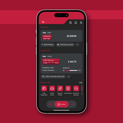 CIBC Mobile App Redesign banking app design figma interaction design mobile ui ux