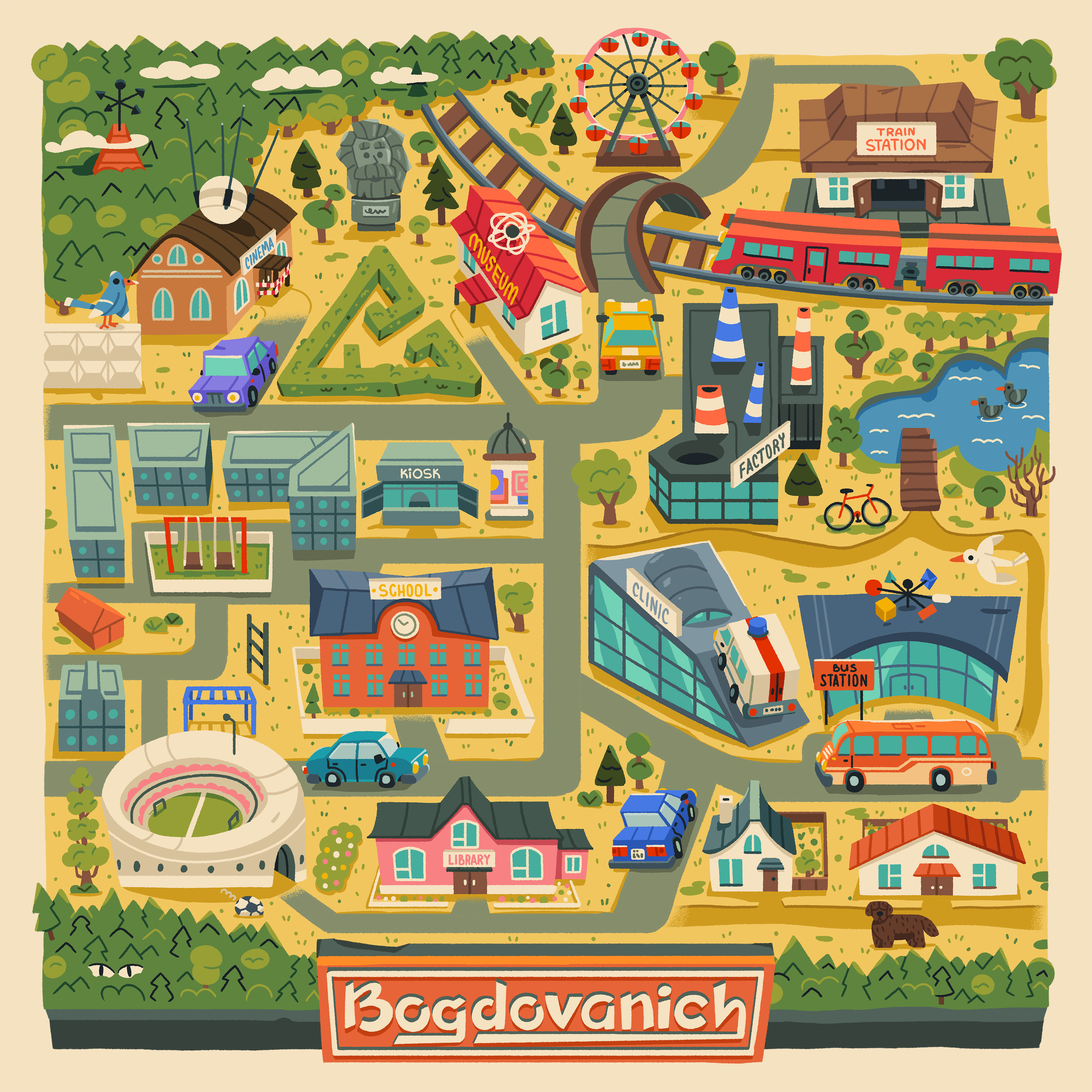 Example of Illustrated Map