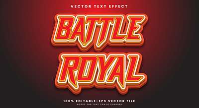 Battle Royal 3d editable text style Template emblem