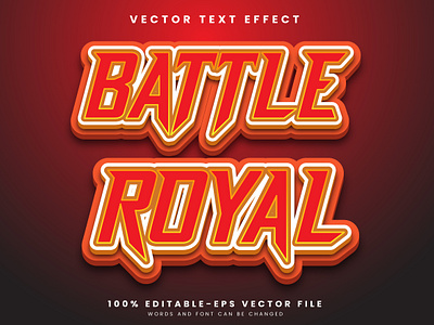 Battle Royal 3d editable text style Template emblem