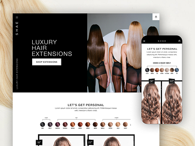 Shae Hair Creative Direction & Web Design art direction creative direction ecommerce ui design ux design website design