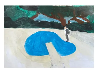 The Pool contemporary art graphic design motion graphics painting