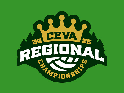 CEVA Regional Championships badge badge design brand identity branding graphic design identity logo logo design logo type oregon portland rebrand rebranding sports typography volleyball word mark wordmark