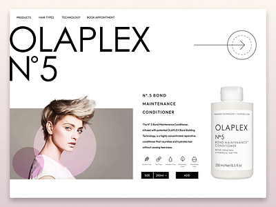 OLAPLEX Hair Care clean fashion feminine hair hairstyles healthcare light pink products simple ui website