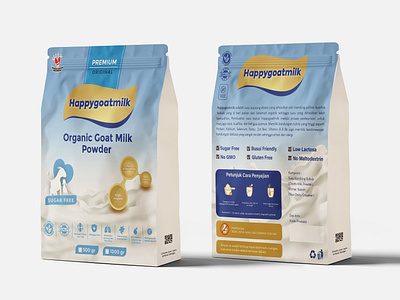 Happygoatmilk Premium branding design graphic design logo marketing packagingdesign packagingdesigner