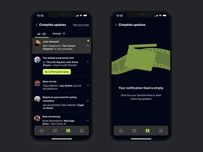 Daily UI #049 - Notifications 49 animation daily ui dailyui day49 design figma movie app notifications ui ui design ux design