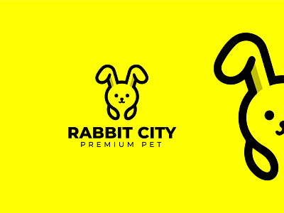 Rabbit City Logo Design logo logo design modren log o rabbit logo