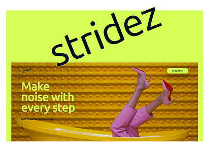 Stridez | Landing page design fashion figma landing page ui uxui web web design webflow