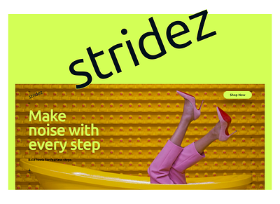 Stridez | Landing page design fashion figma landing page ui uxui web web design webflow