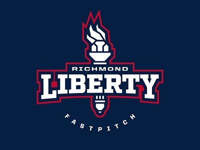 Richmond Liberty Fastpitch Logo branding design graphic design icon logo logos sports logo