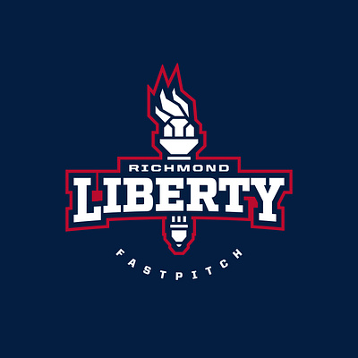 Richmond Liberty Fastpitch Logo branding design graphic design icon logo logos sports logo