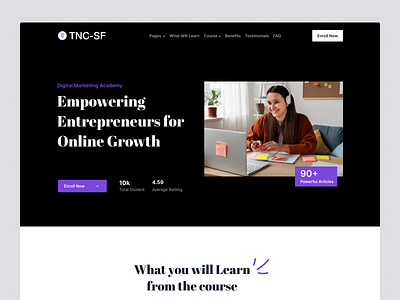 TNC Sales Funnel - Learning Website Template landing page landing page template online course sales funnel sales funnel template sales funnel website sales page