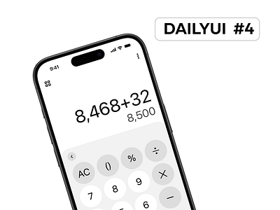 DailyUI #4 (calculator) calculator graphic design ui