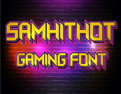 Samhithot Font adrenaline artistic bold font branding commercial console creative custom fresh futuristic game title gaming gaming logo modern sam font stylish unique vector font vibrant