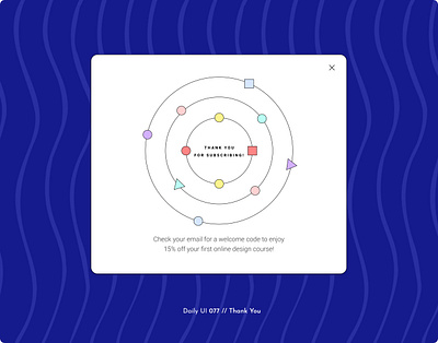 Daily UI Challenge #077 - Thank You daily ui 77 daily ui challenge overlay pop up thank you