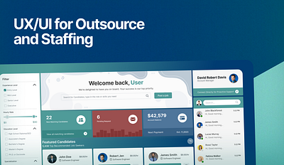 🏢 UI/UX for Outsource and Staffing admin branding design typography ui ux