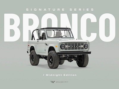 VELOCITY // BRONCO graphic design