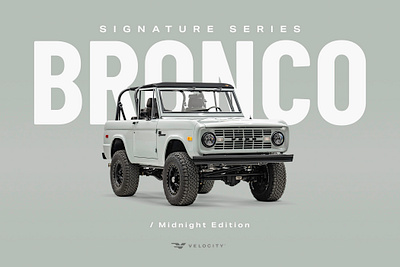 VELOCITY // BRONCO graphic design