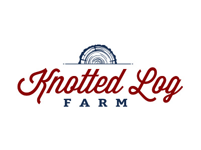 Knotted Log Farm Logo Design branding design logo