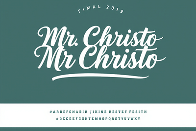 Mr Christo Calligraphy Script Font branding graphic design illustration logo vector