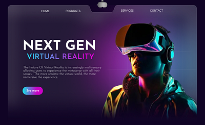 VR Headset Website Design app app design dashboard design design inspiration ecommerce design inspiration portfolio project project inspiration prototyping tech design technology ui ux ux ui ux ui design web design website website inspiration