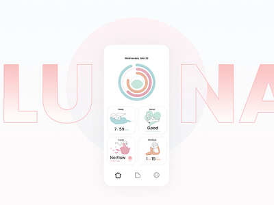 Women's health cycle tracking APP design app graphic design illustration pastels ui ux vector